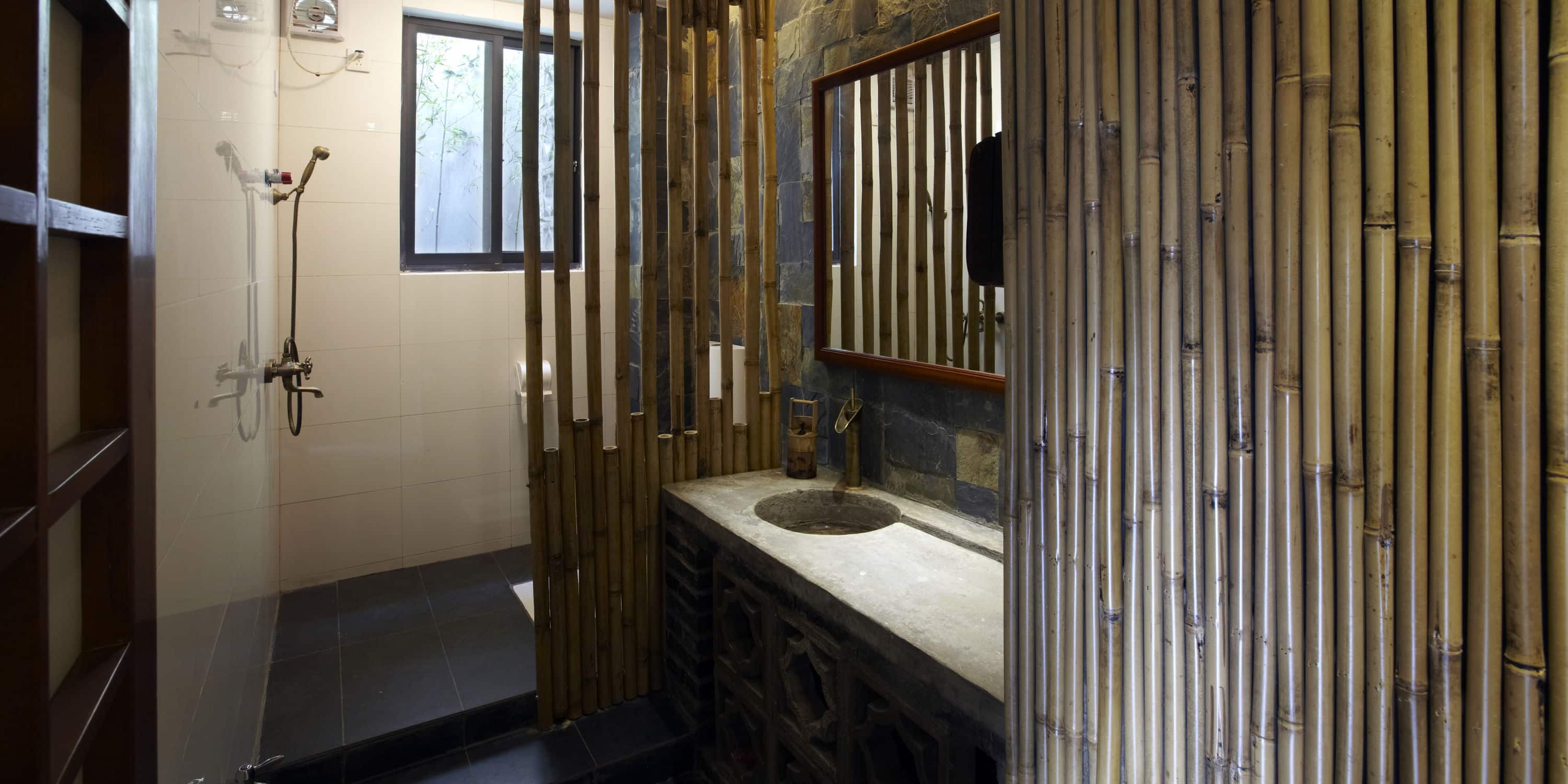 renovation petite salle de bain rustique